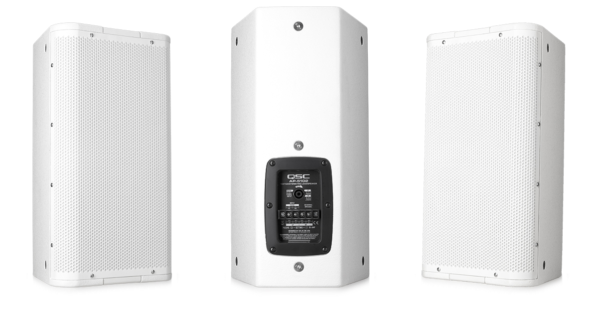Qsc ap-5102-Wh bocina trapezoidal de 10 pulgadas de 450w